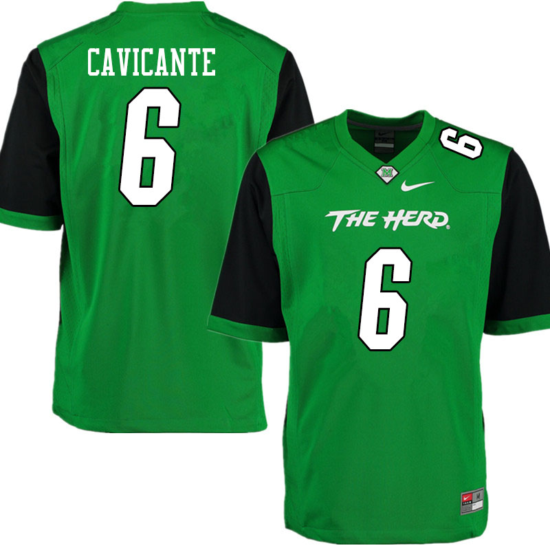 Men #6 Brian Cavicante Marshall Thundering Herd College Football Jerseys Sale-Gren - Click Image to Close